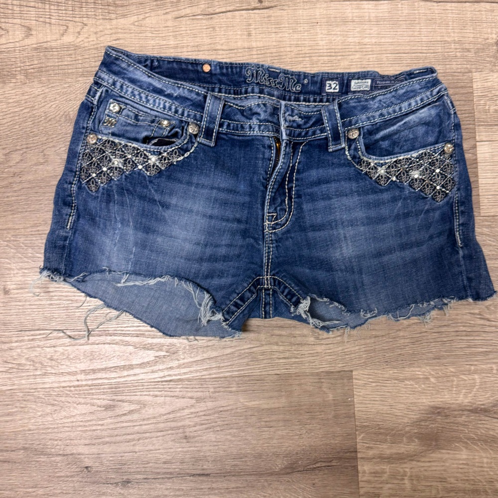 Miss Me Blue Denim Women's Jeans Shorts
